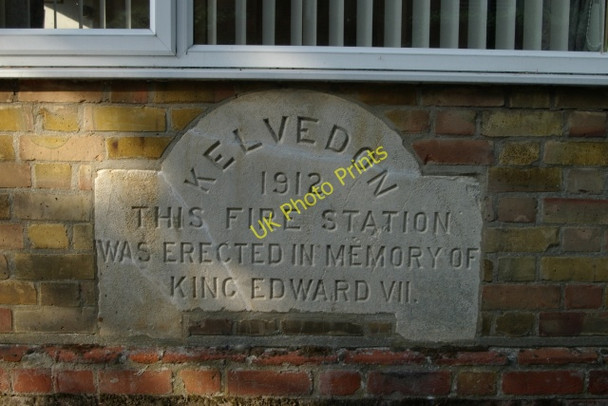 Photo 6"x4" Kelvedon old fire station plaque Kelvedon c2010