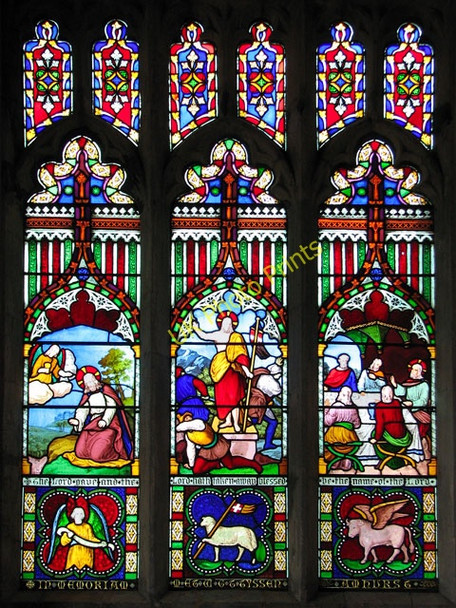 Photo 6"x4" St Michael's church in Didlington - north aisle east window Didlington\/TL7797 c2010