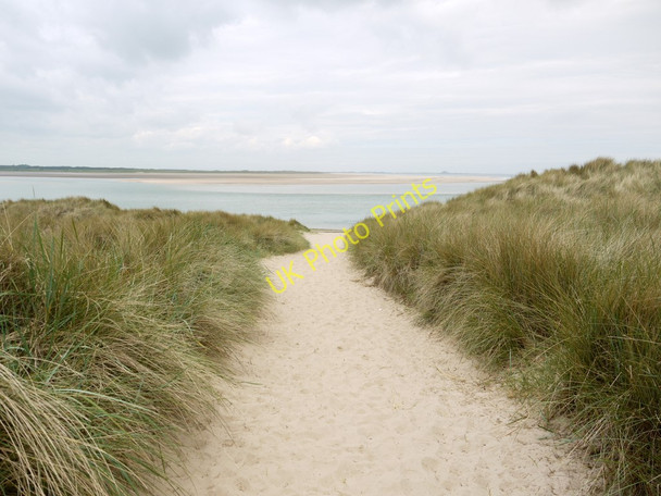 Photo 6"x4" Path through the dunes from Heather Cottages Waren Mill c2010
