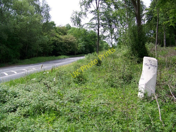 Photo 6"x4" Milestone near Mildenhall Stitchcombe c2010