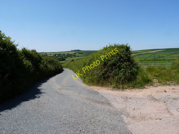Photo 6"x4" North Buckland Hill with Eastern Down Lane to the right Nethercott\/SS4839 c2010