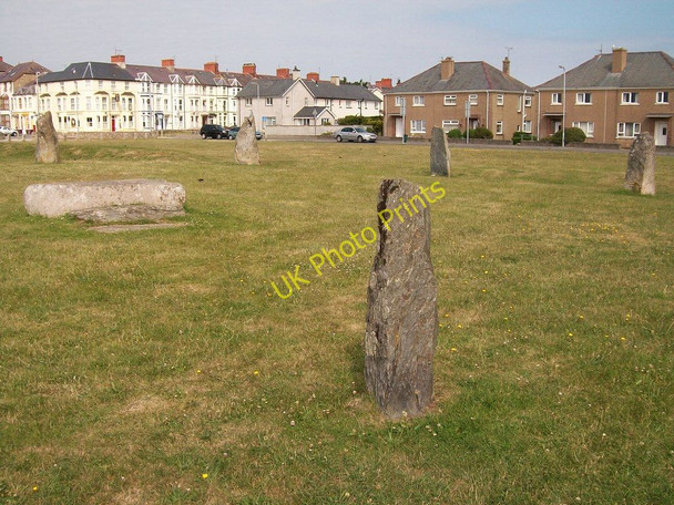 Photo 6"x4" The Maen Llog and Gorsedd stones at Marian y De, Pwllheli Pwllheli c2010