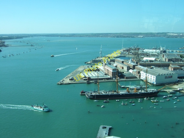Photo 6"x4" HMS Warrior from the Spinnaker Tower Portsea c2010