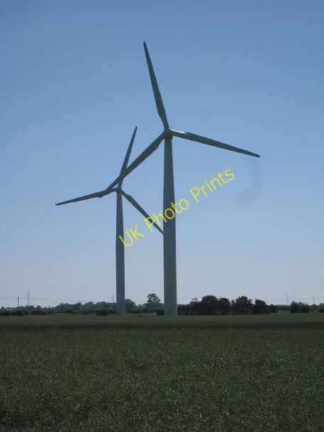 Photo 6"x4" Wind turbines near Croft Burgh le Marsh c2010