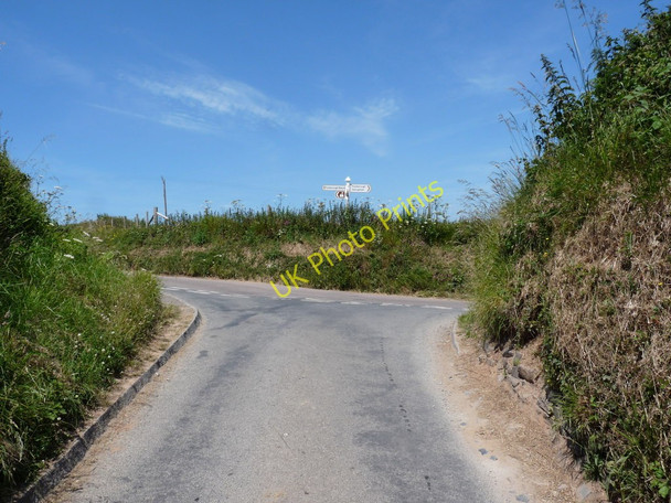 Photo 6"x4" Stentaway Lane approaching the junction with Vention Lane Putsborough c2010