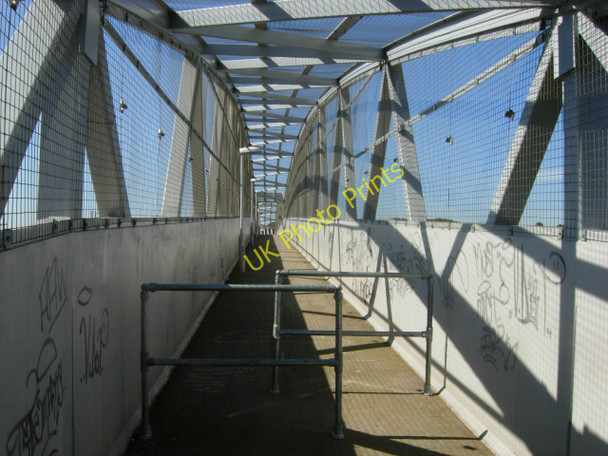 Photo 6"x4" Black Path Footbridge, Rugby Rugby c2010