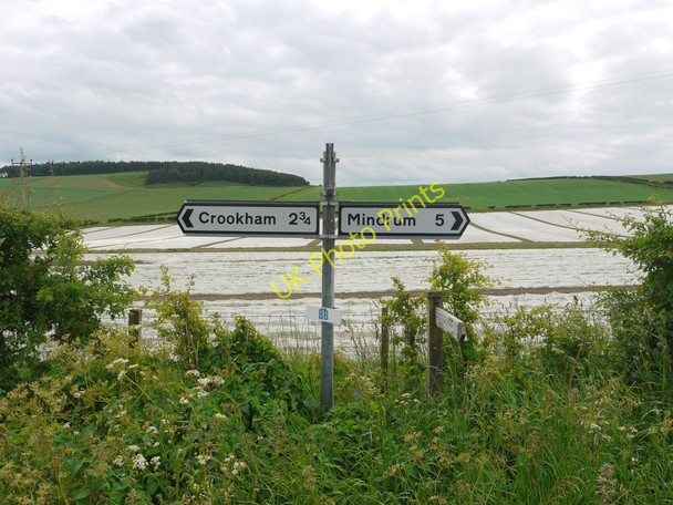 Photo 6"x4" Road sign near Branxton Moor Branxton\/NT8937 c2010