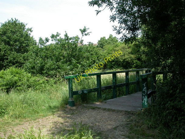 Photo 6"x4" Purewell Meadows, footbridge Christchurch\/SZ1592 c2010