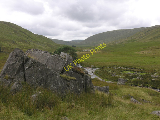 Photo 6"x4" Looking down Hengwm Banc Lluestnewydd c2005