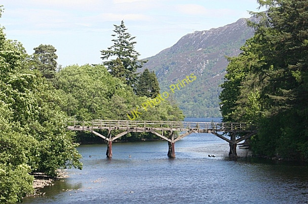Photo 6"x4" River Oich and Trestle Bridge Fort Augustus c2010
