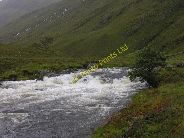 Photo 6"x4" The River Croe in spate Carn-gorm c2005