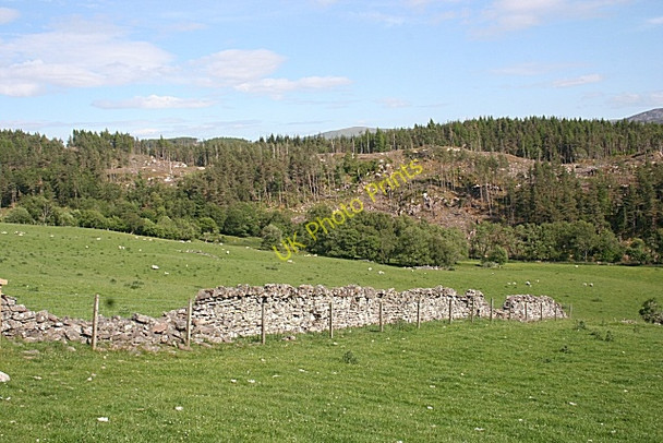 Photo 6"x4" Drystane Dyke Inverfarigaig c2010