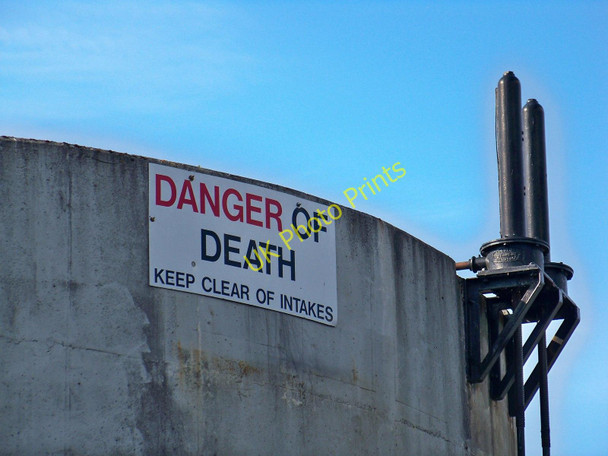 Photo 6"x4" Loch Doon Dam Intakes Warning Sign Bellsbank\/NS4704 c2010