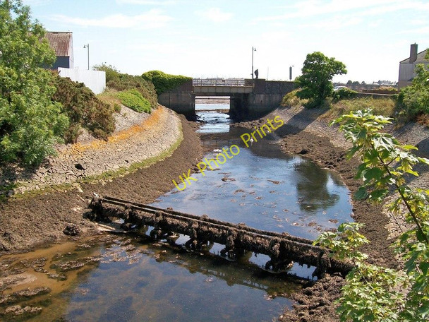 Photo 6"x4" The Afon Erch below the new flood gates Pwllheli c2010