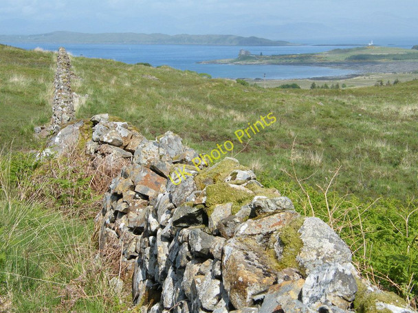 Photo 6"x4" Dry stane dyke Craignure c2010
