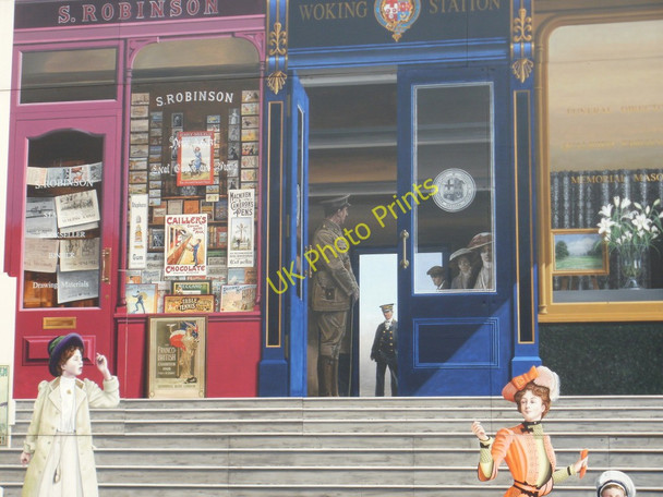 Photo 6"x4" Mural outside Woking Station Woking c2010