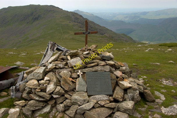 Photo 6"x4" Memorial cairn and plaque to the crew of Halifax LL505 Cockley Beck\/NY2401 c2010