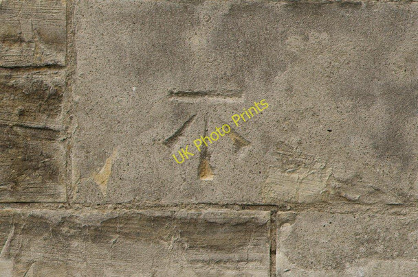 Photo 6"x4" Cut Bench Mark (close-up) Harrogate c2010