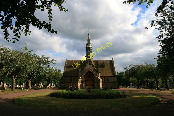 Photo 6"x4" The chapel in Long Eaton Cemetery Long Eaton c2010