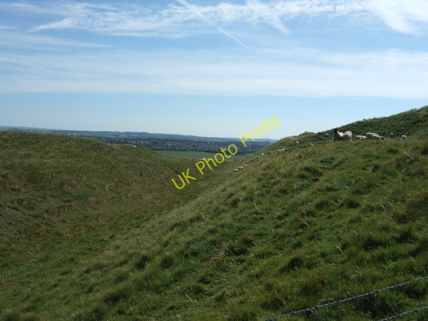 Photo 6"x4" Rampart and ditch of Maiden Castle Dorchester\/SY6890 c2010