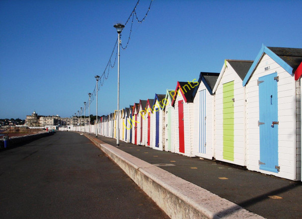 Photo 6"x4" Beach huts, north end of Paignton promenade Paignton c2010