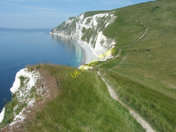 Photo 6"x4" The coast looking west from Bat's Head Chaldon Herring or East Chaldon c2010
