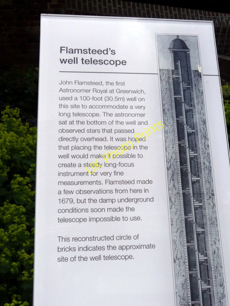 Photo 6"x4" Notice Board regarding Flamsteed's Well Telescope Greenwich\/TQ3977 c2010