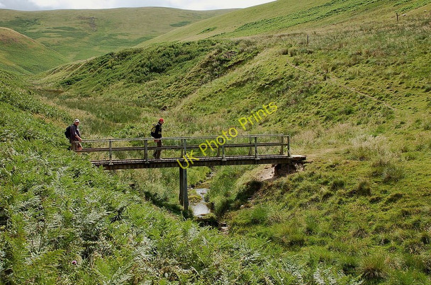 Photo 6"x4" Footbridge over the Halter Burn Kirk Yetholm c2010