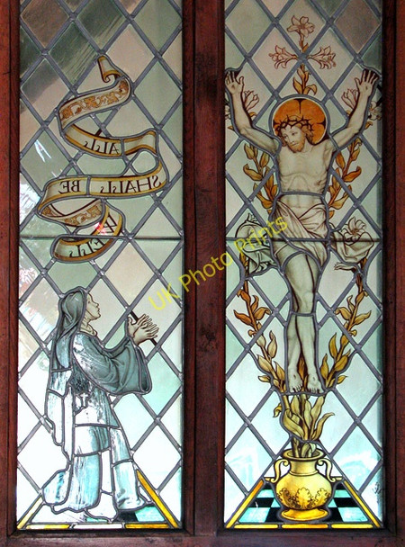 Photo 6"x4" St Julian's church in Norwich - modern stained glass Norwich c2010