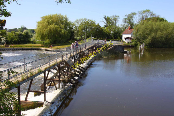 Photo 6"x4" The weir at Benson Wallingford c2010