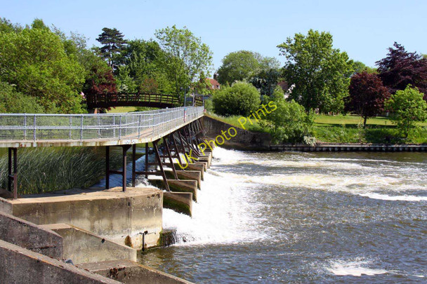 Photo 6"x4" The weir at Benson Wallingford c2010