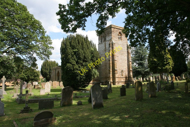 Photo 6"x4" Tower across the graveyard Pitsford c2010