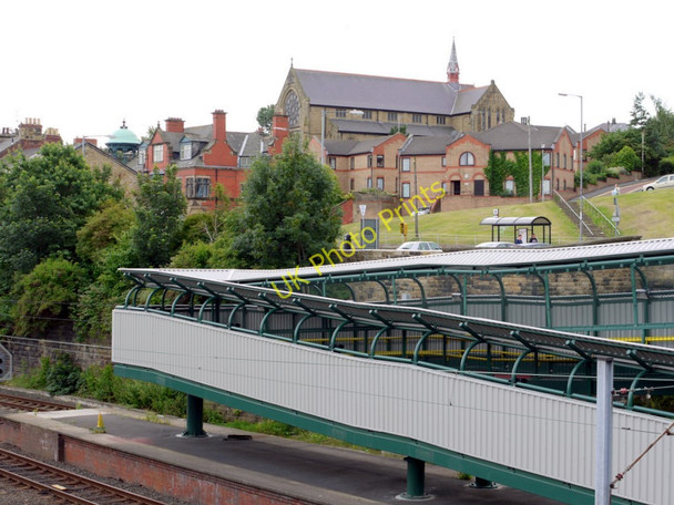 Photo 6"x4" Access bridge to Metro station platform, Felling Newcastle upon Tyne c2010