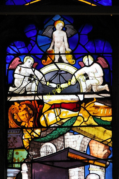 Photo 6"x4" St Mary's church in Stradsett - C16 glass Stradsett c2010