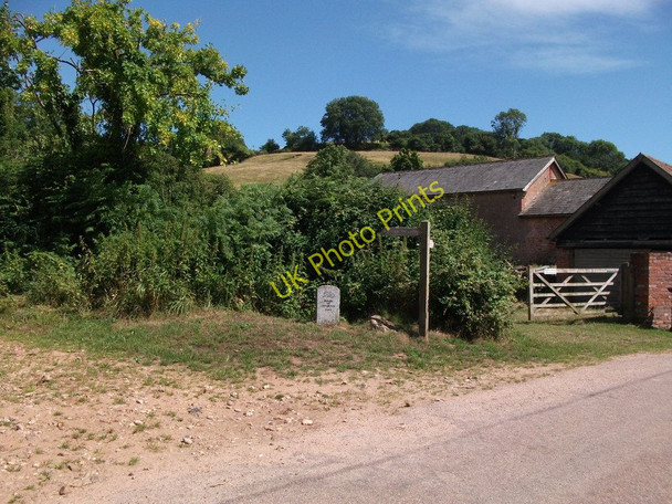 Photo 6"x4" Otterton Parish boundary marker at Passaford farm Bridge End\/SY0989 c2010