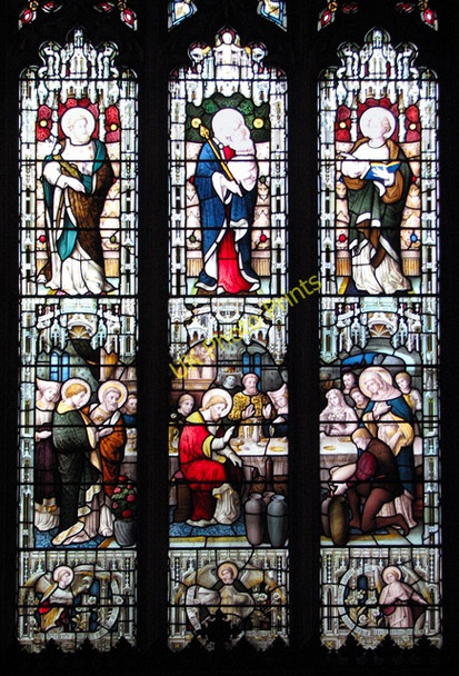Photo 6"x4" The Catholic church of St Edmund, Bungay - stained glass Bungay c2010
