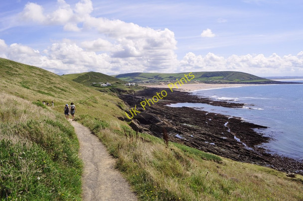Photo 6"x4" The coastal path from Baggy Point passing rock formations on the way to Croyde Croyde Bay\/SS4339 c2010