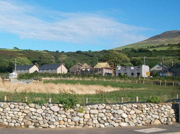 Photo 6"x4" House construction at Clynnog Clynnog-fawr c2010