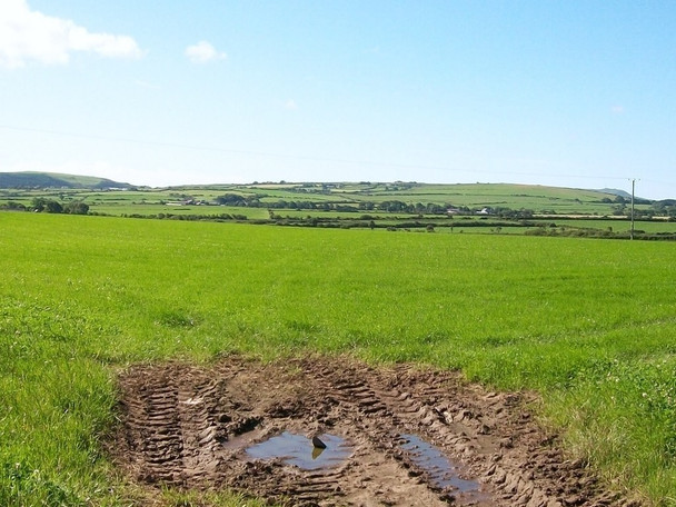 Photo 6"x4" Cultivated grassland south of the B4417 Edern c2010