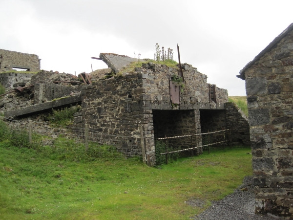 Photo 6"x4" Ore Hoppers at Dubby Sike Barytes Mine (disused) Harwood\/NY8233 c2010