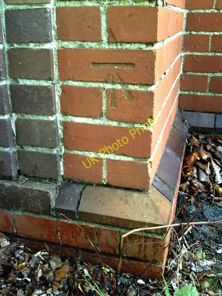 Photo 6"x4" Benchmark on Horfield Parish Church Hall, Wellington Hill Bristol c2010