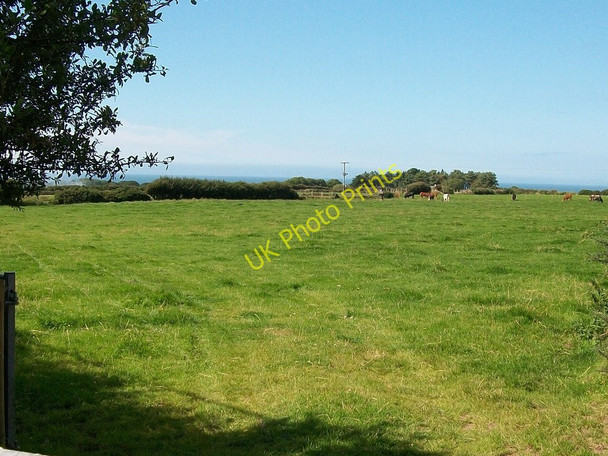 Photo 6"x4" View across farmland in the direction of the sea Llangwnnadl c2010