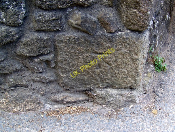 Photo 6"x4" Bench Mark, Bovey Bridge Bovey Tracey c2010