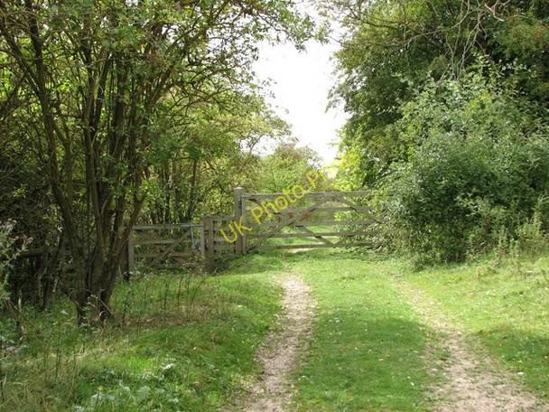 Photo 6"x4" Gate on the path through Ringstead Downs nature reserve Hunstanton c2010