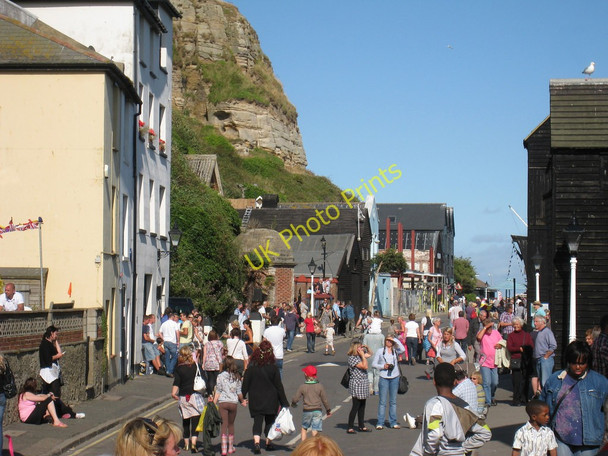 Photo 6"x4" Crowds on Rock-A-Nore Road Hastings\/TQ8110 c2010