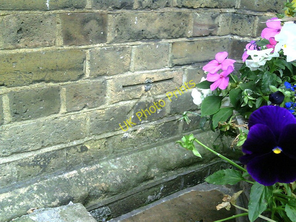 Photo 6"x4" Benchmark on Holy Trinity Church Sheerness c2010