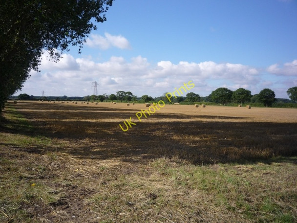 Photo 6"x4" HT cables over farmland Deighton\/SE6244 c2010