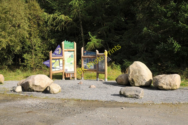 Photo 6"x4" Information board at a parking area for Leanachan Forest Torlundy c2010