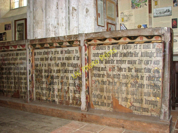Photo 6"x4" Church of St Mary & Holy Cross, Binham Priory - rood screen panels Binham c2010