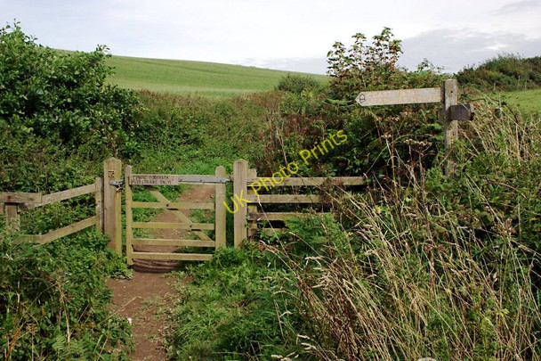 Photo 6"x4" Footpath Sign at Green Cliff Rickard's Down c2010